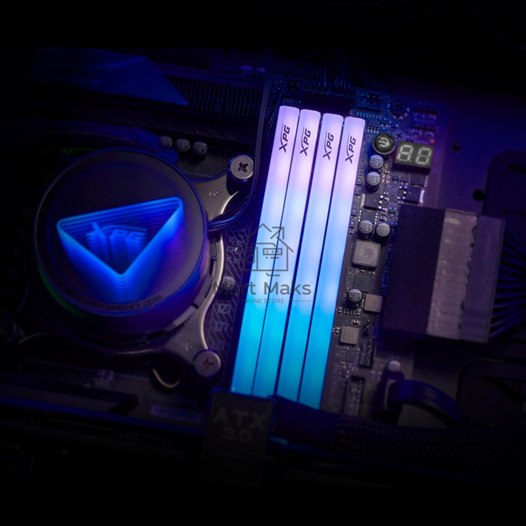 Память DDR5 2x16GB 5600MHz A-Data AX5U5600C4616G-DTLABRWH XPG Lancer Blade RGB RTL Gaming PC5-44800 CL46 DIMM UDIMM ECC 288-pin 1.1В kit single rank с радиатором Ret