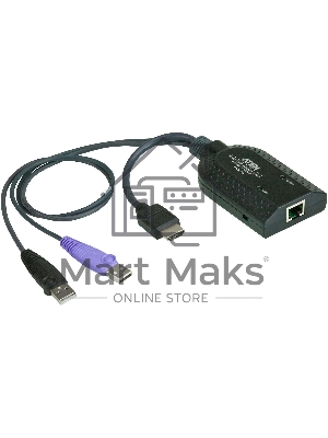 Модуль удлинителя, HDMI+KBD+MOUSE USB, 50 метр., для подкл. комплекта перключат. KN2124v/2140v/4124v/4140v/2116A/2132/4116/4132; KM0532/0932/0032, макс.разреш. 1600х1200, RJ45+HD-DP+USB A-тип, Female+2xMale, без Б.П., (DDC2B) HDMI USB Virtual Media KVM ad