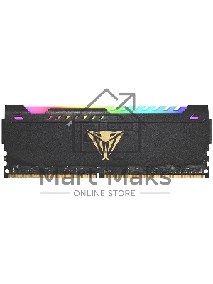 Оперативная память Patriot Viper Steel, DDR4, 8Gb (1x8GB), 3600MHz, CL20, DIMM, с радиатором, RGB, черный