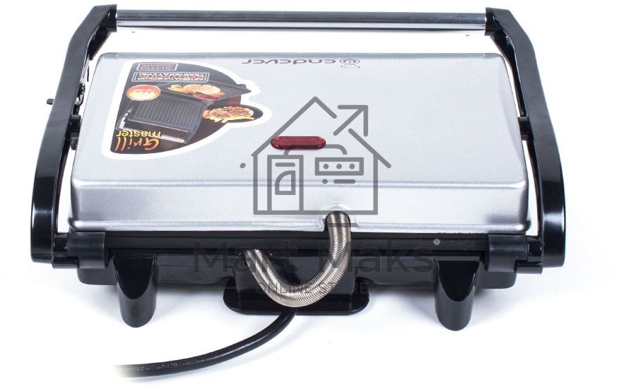 Электрогриль Endever Grillmaster 115, 1500 Вт, авто терморегулятор, антипригарное покрытие, индикатор нагрева, серебристый/черный