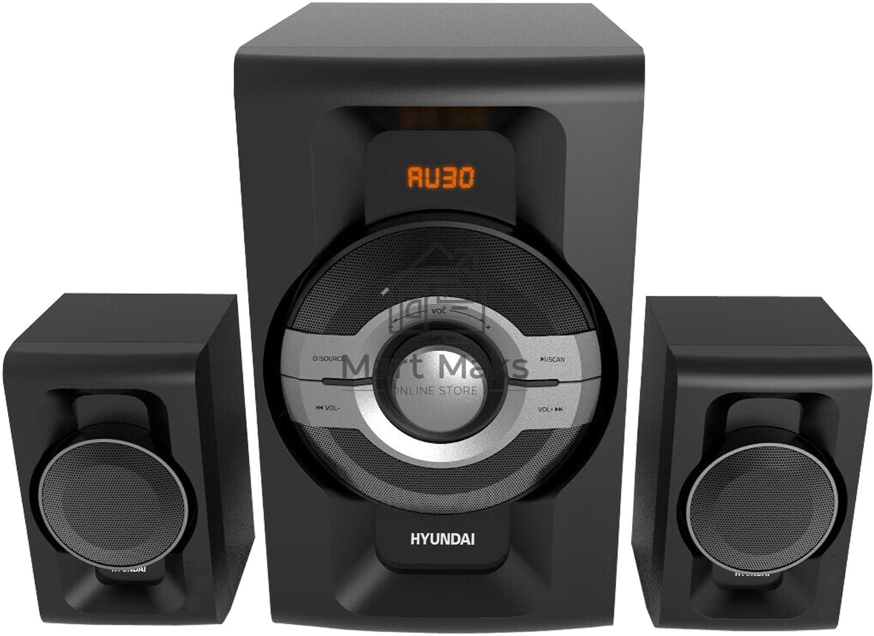 Микросистема Hyundai H-MS1403 черный 60Вт FM USB BT SD