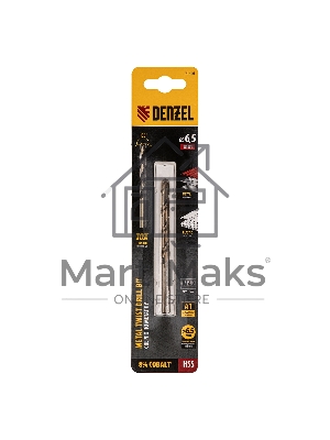 Сверло по металлу Denzel 6,5 мм, HSS Co-8%