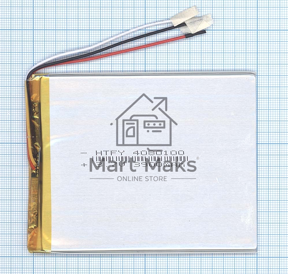 Аккумулятор Li-Pol (батарея) 4*80*100мм 3pin 3.7V/3900mAh