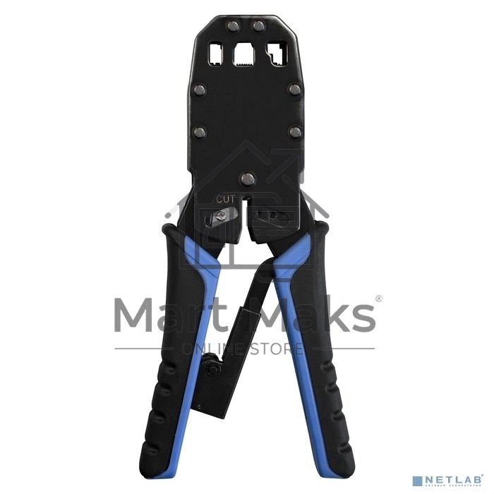 Инструмент ExeGate EX293155RUS EX-T2008R для обжима RJ-45, RJ-11/12 с храповым механизмом (прямой ход обжимки)