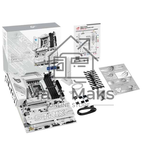Материнская плата ASUS ROG STRIX B860-A GAMING WIFI, LGA1851, Intel B860, 4xDDR5, 4xSATA, 4xM.2, 2xPCIe 5.0 x16, 1xDP, 1xHDMI, 1x2.5Gb LAN, Wi-Fi, Bluetooth, 4xUSB 2.0, 2xUSB 3.2 Gen 1, 3xUSB 3.2 Gen 2, 1xUSB 4, 2xUSB-C, 3x3.5 мм, 7.1, ATX