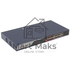 Коммутатор Hikvision DS-3E0318P-E(C), 16×1 Гбит/с PoE + 1×1 Гбит/с RJ45 + 1×1 Гбит/с Combo (RJ45/SFP), неуправляемый