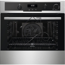 Духовой шкаф электрический Electrolux с конвекцией, приготовление на пару, объем 72 л, 10 режимов, автопрограммы, очистка пиролитическая, 3 стекла в дверце, направляющие проволочные + телескопические (1 уровень)