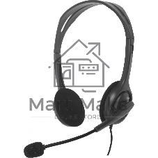Гарнитура Logitech H110 серебристый, проводная, 3.5 мм