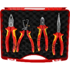 Набор инструментов Knipex KN-002015 4 предмета диэлектр.покр. (жесткий кейс)