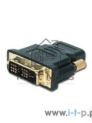 Переходник Cablexpert HDMI-DVI 19F/19M золотые разъемы, пакет, черный (A-HDMI-DVI-2)