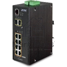 Коммутатор индустриальный PoE IGS-10020PT для монтажа в DIN-рейку IP30 L2+ SNMP Manageable 8-Port Gigabit POE(Af) Switch + 2-Port Gigabit SFP Industrial Switch (-40 to 75 C), ERPS Ring Supported, 1588 Коммутатор индустриальный PoE IGS-10020PT для монтажа в DIN-рейку IP30 L2+ SNMP Manageable 8-Port Gigabit POE(Af) Switch + 2-Port Gigabit SFP Industrial Switch (-40 to 75 C), ERPS Ring Supported, 1588