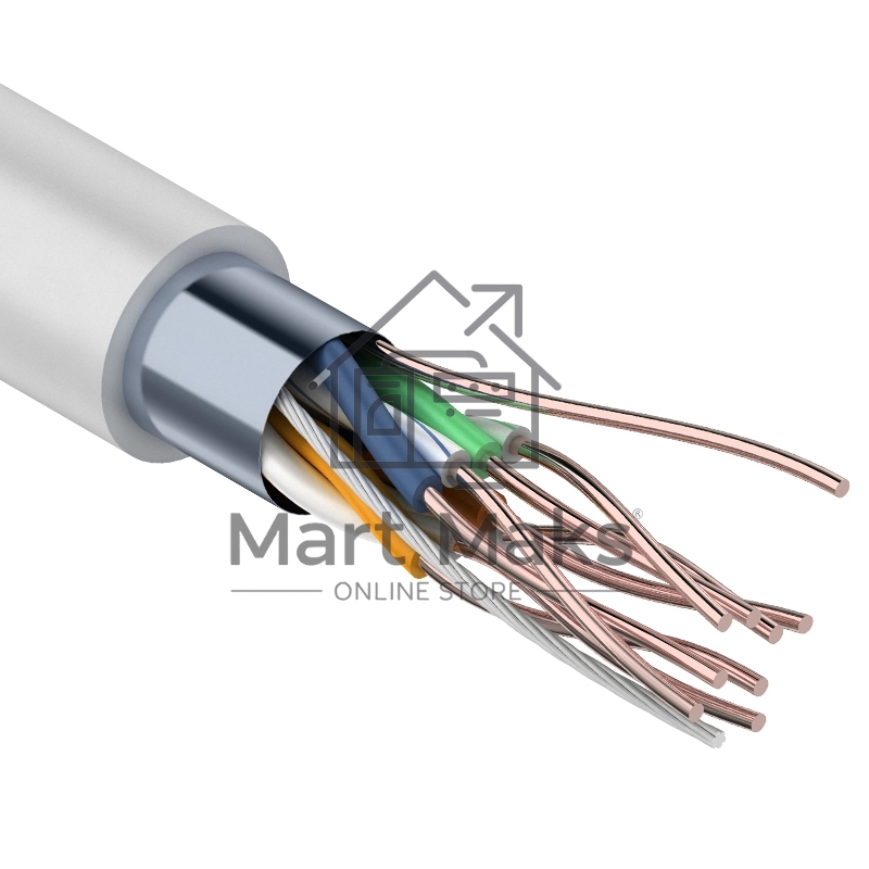 Кабель FTP PROconnect 4PR 24AWG, CCA, CAT5e, PVC, серый, бухта 50 м