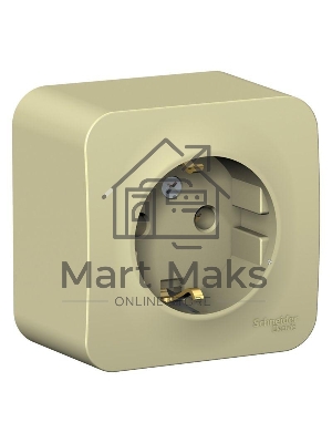 Розетка с/з без шторок, изолир. пластина 16А, 250В SE Blanca наруж Беж