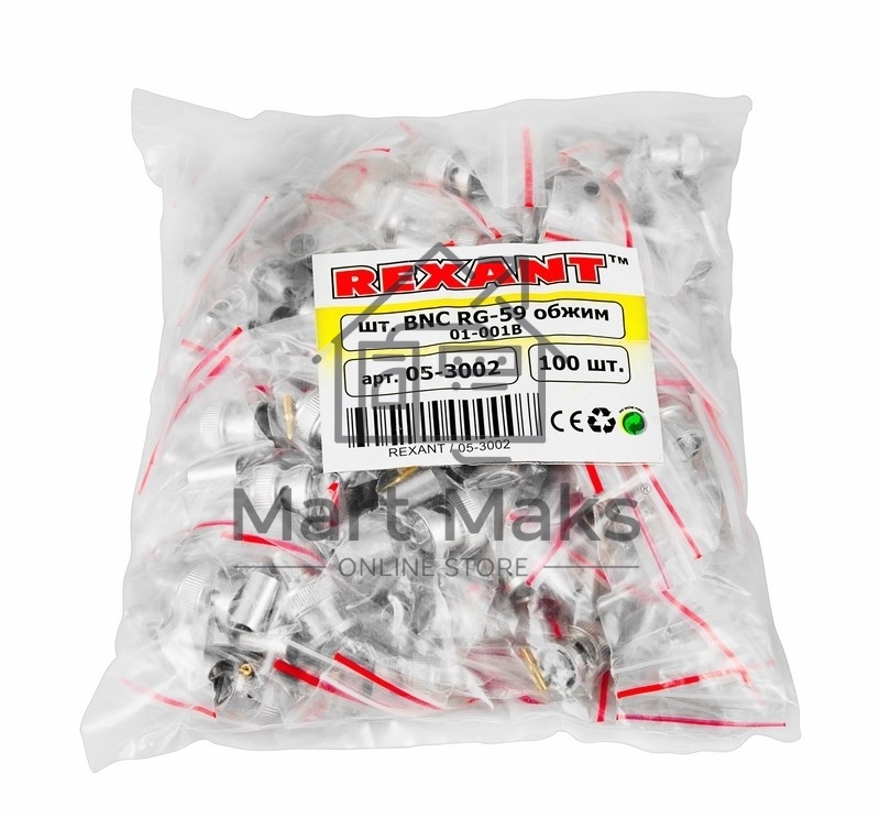 Разъем Rexant штекер BNC RG-59 обжим