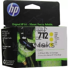 Картридж струйный HP 712 3ED79A желтый x3упак. (29мл) для HP DJ Т230/630