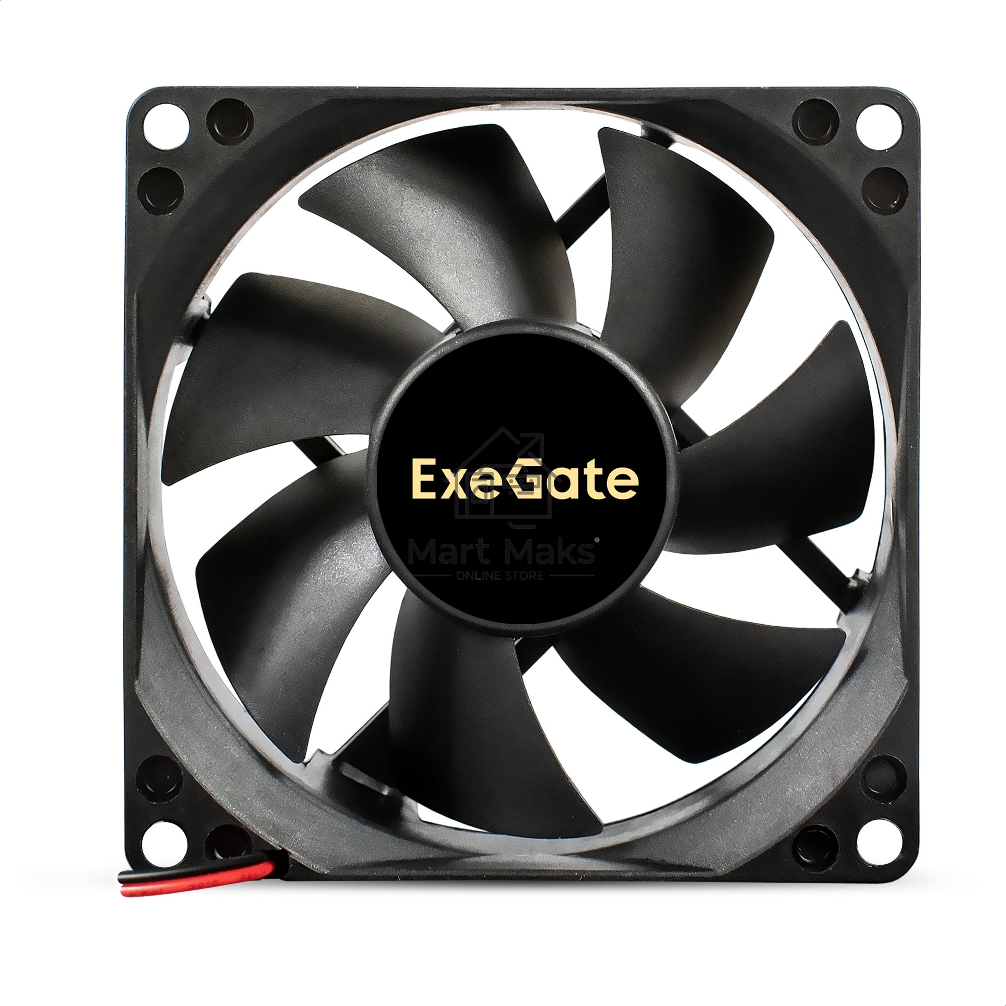 Вентилятор для корпуса ExeGate ExtraPower EP08025B2P черный, 80 мм, 2900 об/мин, 29.5 дБ, 2 pin