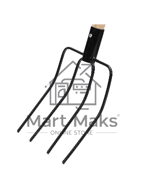 Вилы 4-х рогие, сенные, 210х310х1400 мм, деревянный черенок, Россия Сибртех