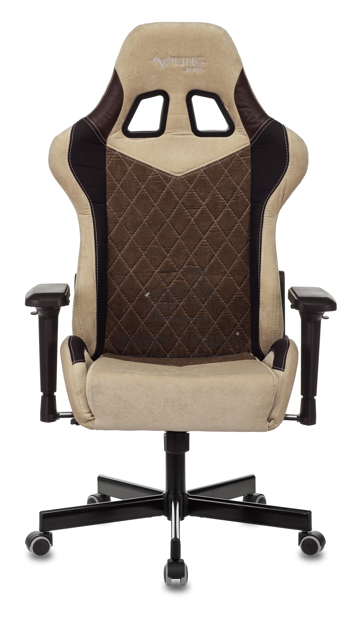 Кресло игровое Бюрократ VIKING 7 KNIGHT BR FABRIC коричневый текстиль/эко.кожа крестовина металл/пластик