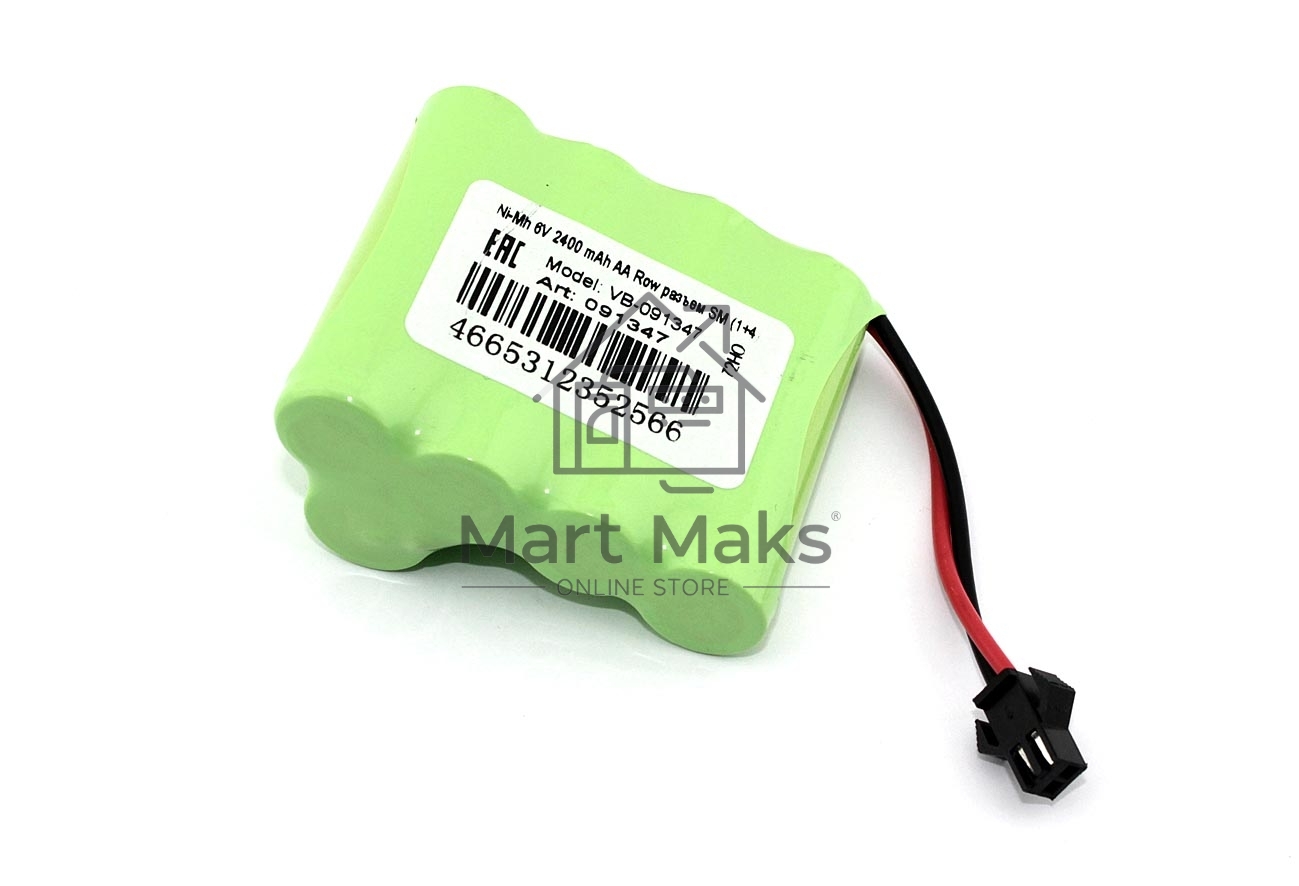 Аккумулятор Ni-Mh 6V 2400 mAh AA Row разъем SM (1+4)