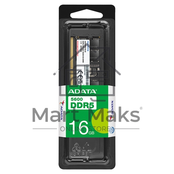 Оперативная память ADATA, DDR5, 16GB (1x16GB), 5600MHz, CL46, UDIMM, OEM