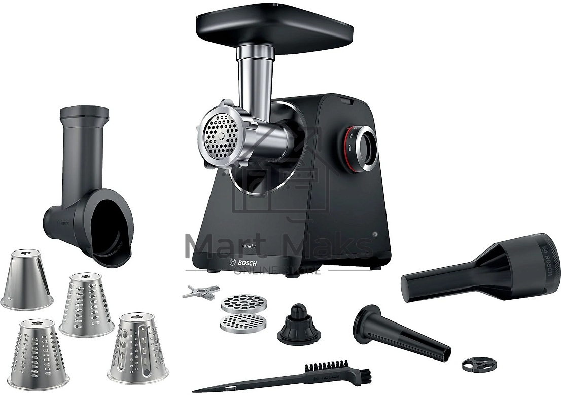Мясорубка Bosch MFWS440B, 1900W, черный