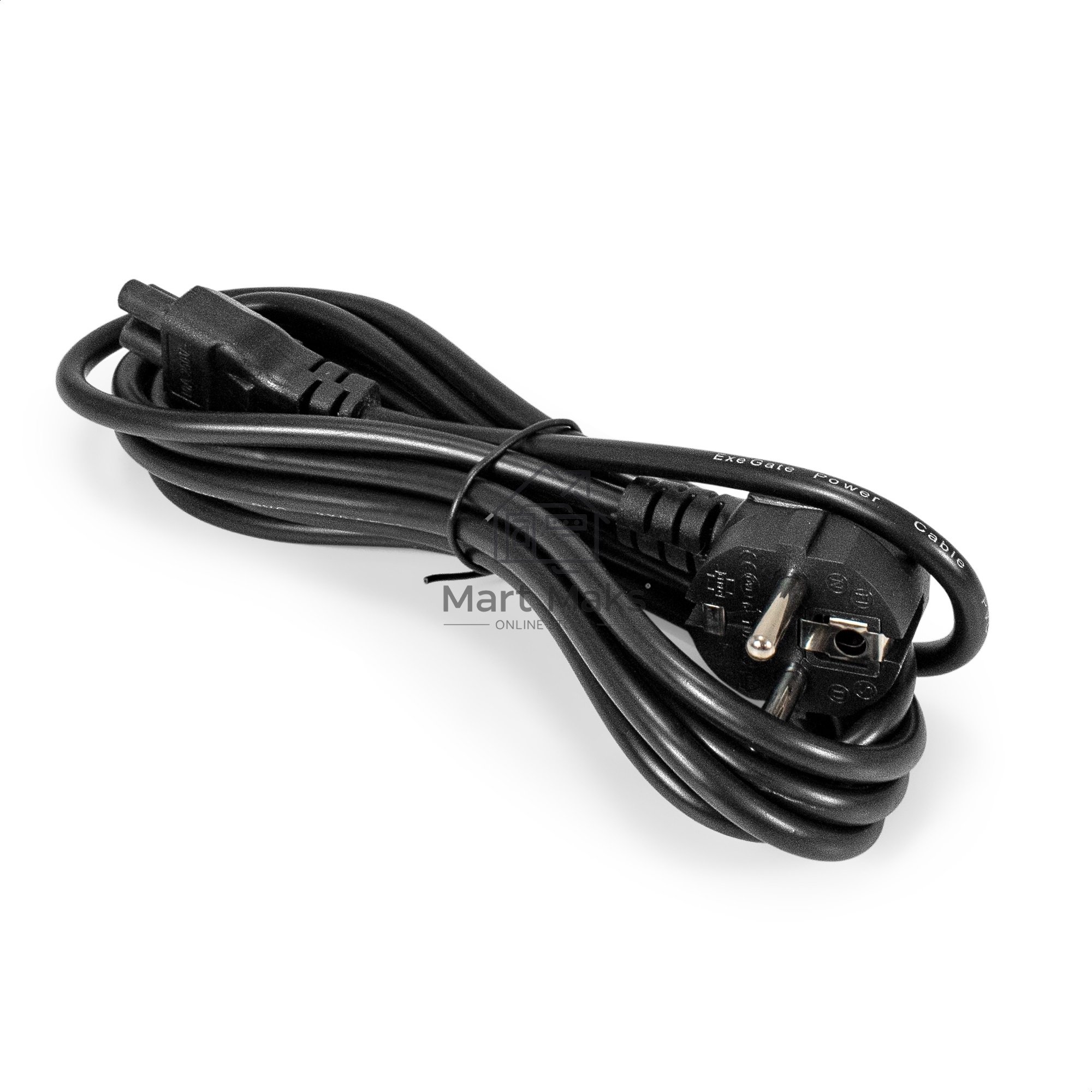 Кабель питания ноутбуков ExeGate Special PC5-3S (Евровилка Schuko->C5, 3*0.5mm2, CCA, черный, 3м)