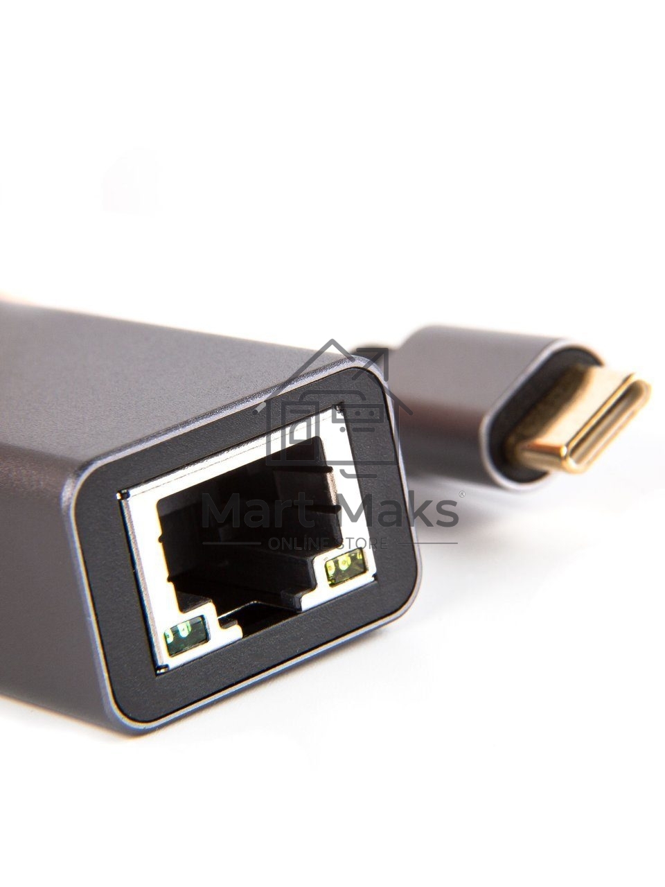 Кабель-переходник USB 3.1 Type-C -->RJ-45 1000Mbps Ethernet, Aluminum Shell, 0.15м VCOM <DU320M>