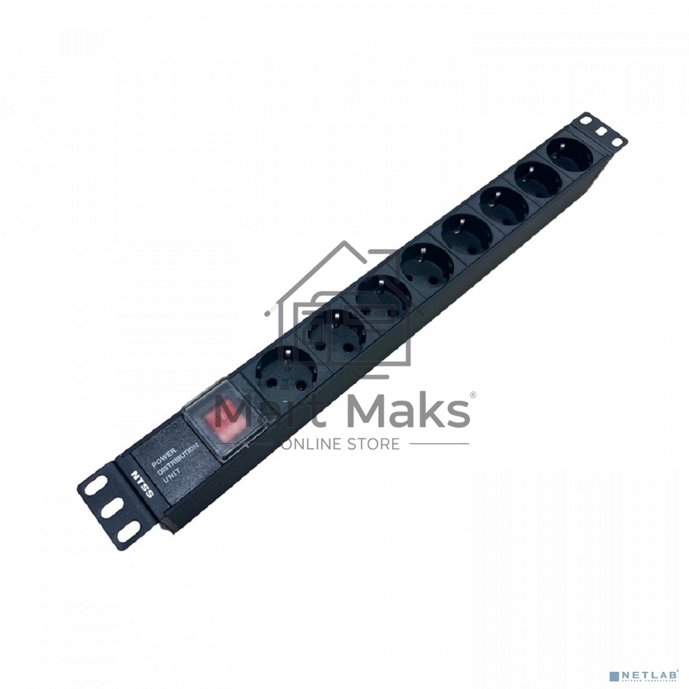 Блок распределения питания NTSS NTSS-PDU-DA1015 гор.размещ. 8x базовые 10A C14