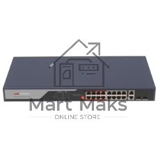 Коммутатор Hikvision DS-3E0318P-E(C), 16×1 Гбит/с PoE + 1×1 Гбит/с RJ45 + 1×1 Гбит/с Combo (RJ45/SFP), неуправляемый