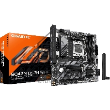 Материнская плата Gigabyte B840M DS3H WF6, AM5, AMD B840, 4xDDR5, 4xSATA, 2xM.2, 1xPCIe 4.0 x16, DisplayPort, HDMI, 1x2.5Gb LAN, USB Type-C, 3x3.5 мм, 7.1, microATX