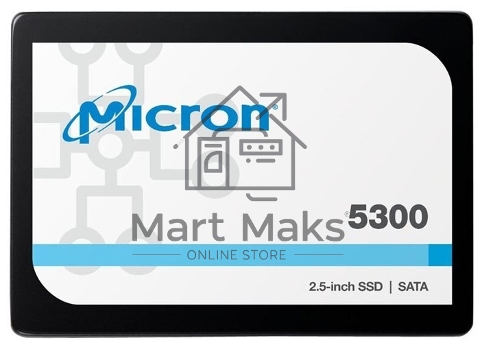 Накопитель SSD Crucial Micron 5300 PRO, 7680Gb, SATA III, R/W 540/520