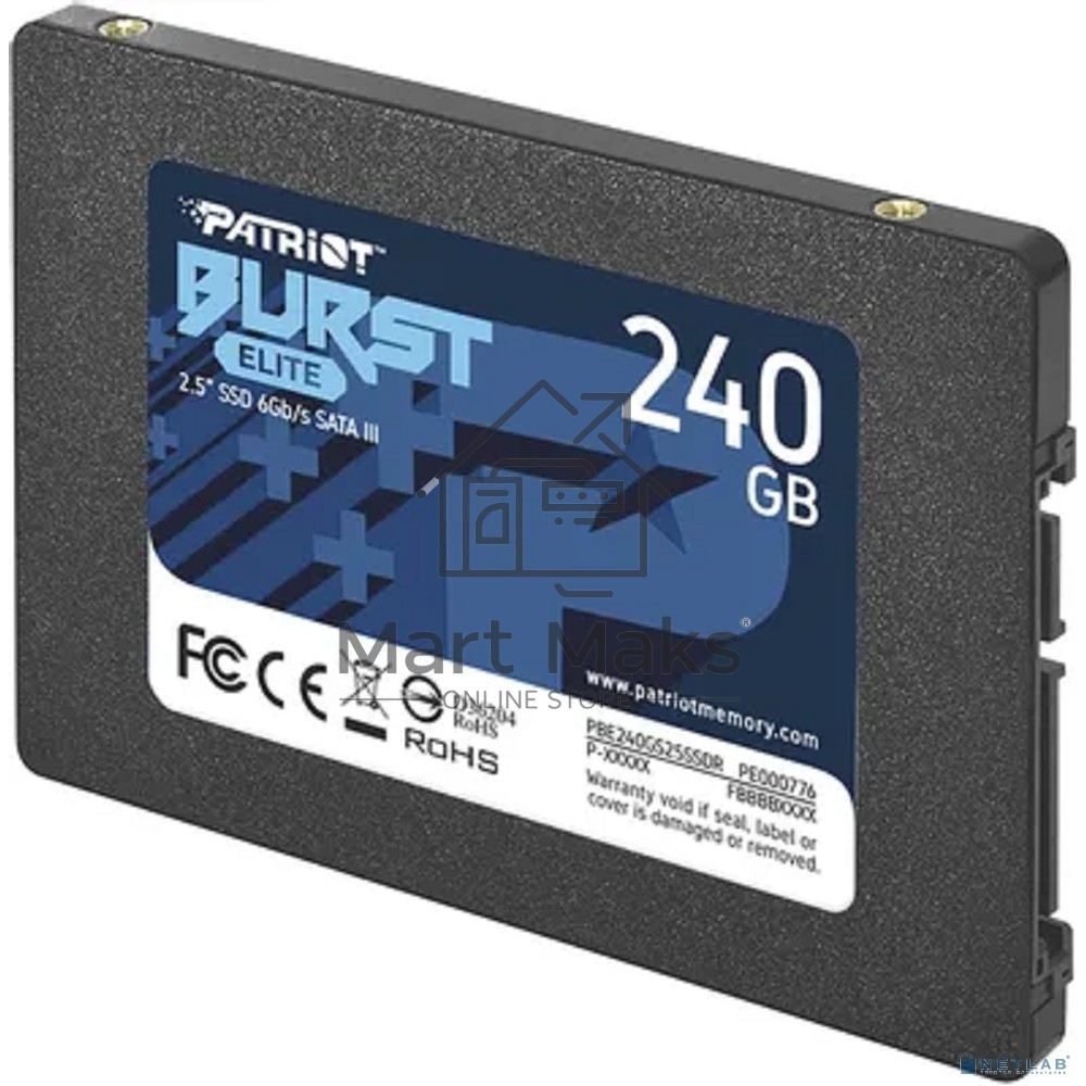 Накопитель SSD Patriot Burst Elite, 240GB, SATA, 2.5
