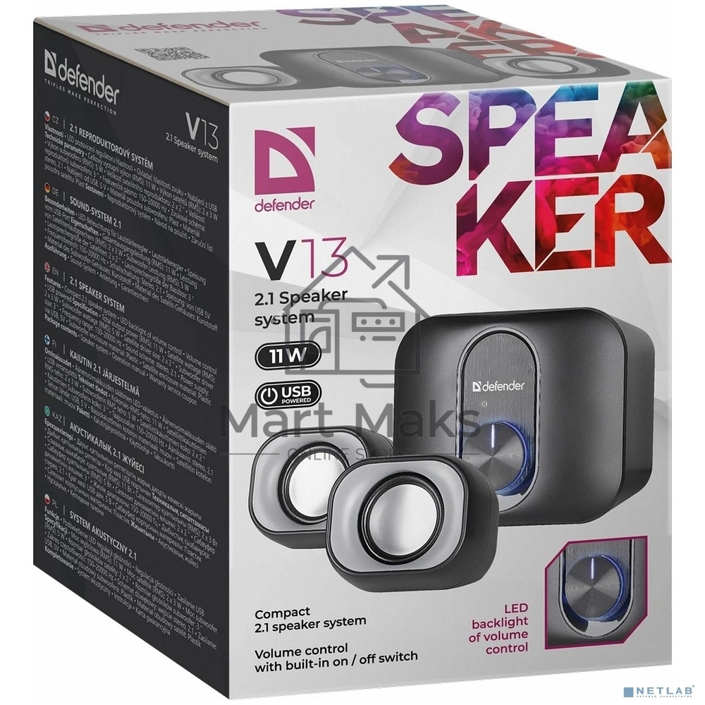 Акустическая система Defender V13 Цвет черный 0.59 кг