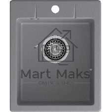 Мойка GRANFEST URBAN 240 1-чаша 400x490мм, монтаж: врезной, материал: кварц, темно-серый