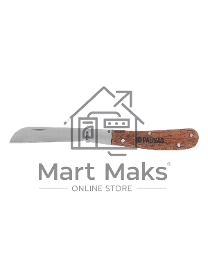 Нож садовый складной, прямое лезвие, 173 мм, деревянная рукоятка Palisad