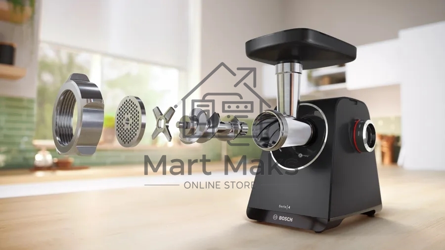 Мясорубка Bosch MFWS440B, 1900W, черный