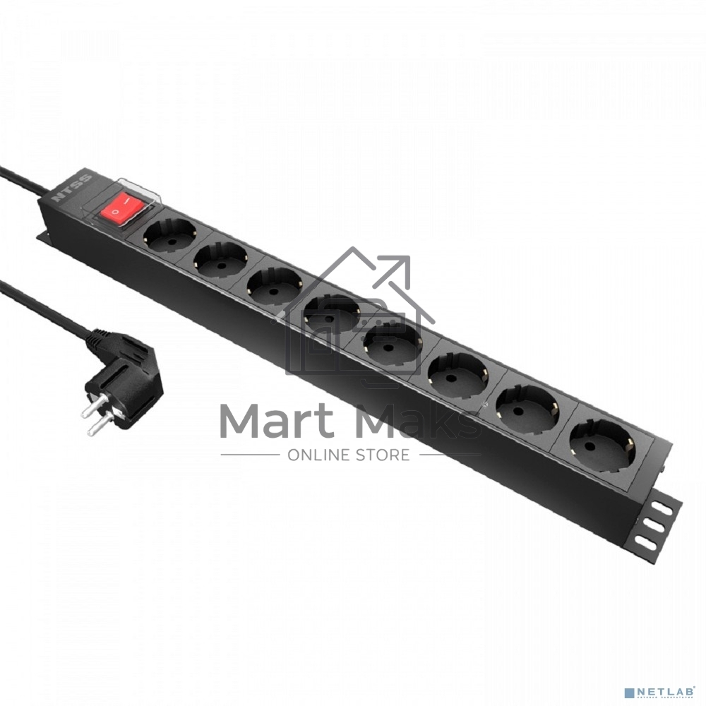Блок распределения питания NTSS NTSS-PDU-DA2034 гор.размещ. 8x базовые 16A Schuko 2м