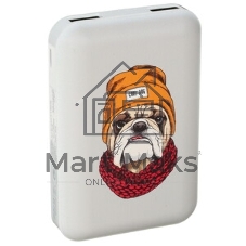 Портативный аккумулятор RITMIX RPB-10007 Bulldog (10000 мА, 2хUSB 2.1 А, софт-тач, принт Бульдог)