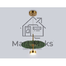 Светильник Ambrella light LH72609 BK/GR латунь/зеленый 6W 3000K D300*260-1770