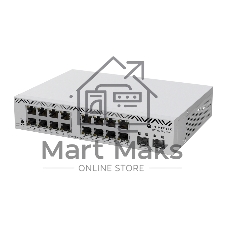Коммутатор MikroTik CSS318-16G-2S+IN, 16×1 Гбит/с + 2×10 Гбит/с SFP+, управляемый