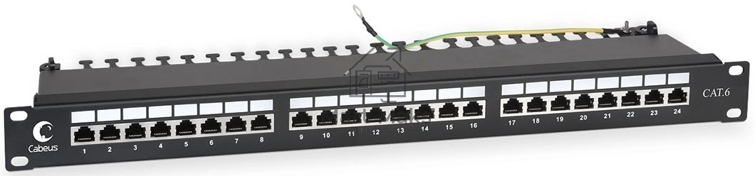 Патч-панель Cabeus PL-24-Cat.6-SH-Dual 19