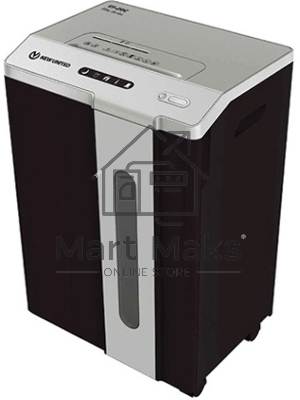 Шредер New United Etalon ET-20C белый (секр.P-4)/перекрестный/25лист./34лтр./скрепки/скобы/пл.карты/CD