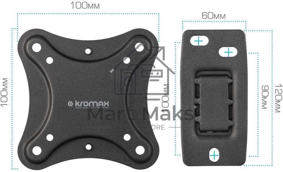 Кронштейн для телевизора Kromax CORBEL-2 черный 10
