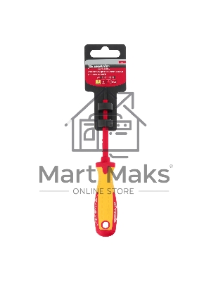 Отвертка Matrix Insulated, SL4,0 x 100 мм, CrMo, до 1000 В, двухкомп.рукоятка