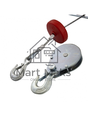 Тельфер электрический TF-800, 0,8 т, 1300 Вт, высота 12 м, 8 м/мин Denzel