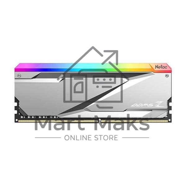 Оперативная память NETAC, DDR5, 32GB (2x16GB), 7200MHz, CL34, DIMM, с радиаторами, RGB, серебристый