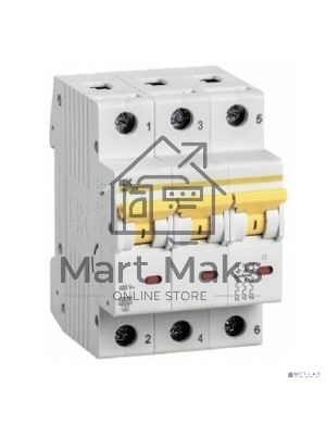 Выключатель автоматический трехполюсный ВА47-60M 3Р 32А 6кА С MVA31-3-032-C IEK