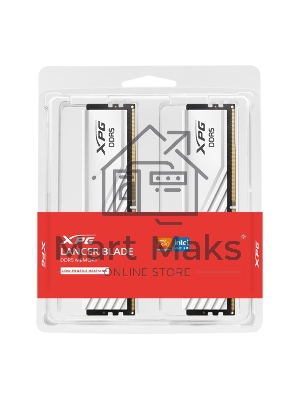 Оперативная память XPG Lancer Blade, DDR5, 32Gb (2x16Gb), 5600MHz, CL46, DIMM, с радиаторами, белый