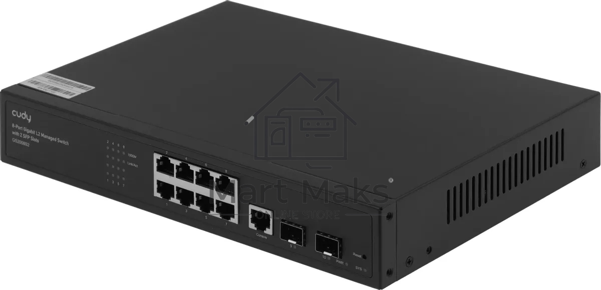 Коммутатор Cudy GS2008S2 (L2) 8x1Гбит/с 2SFP управляемый