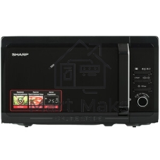 Микроволновая печь Sharp R2852RK черный/серебристый, 20 л, 800 Вт, переключатели - кнопки, поворотный механизм